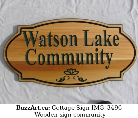 Wooden sign community